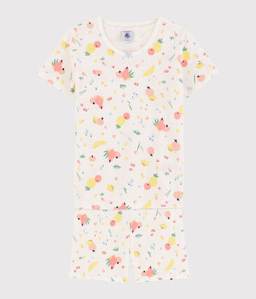 Pyjacourt snugfit imprimé fruits d'été petite fille en coton biologique