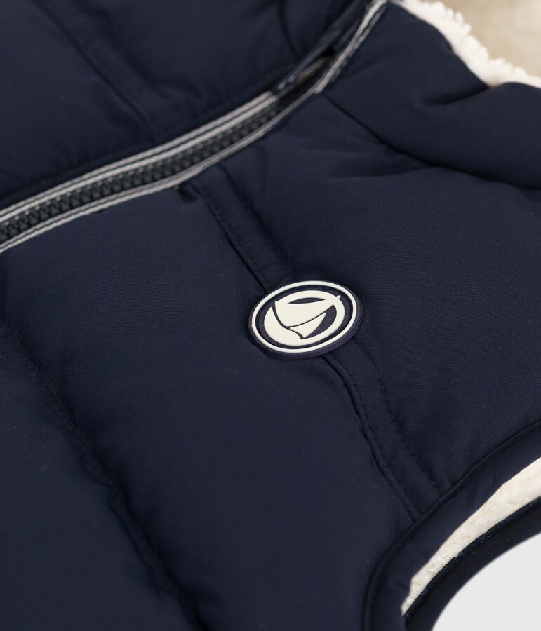 Doudoune b&eacute;b&eacute; sans manche r&eacute;versible bleu SMOKING/ MILK