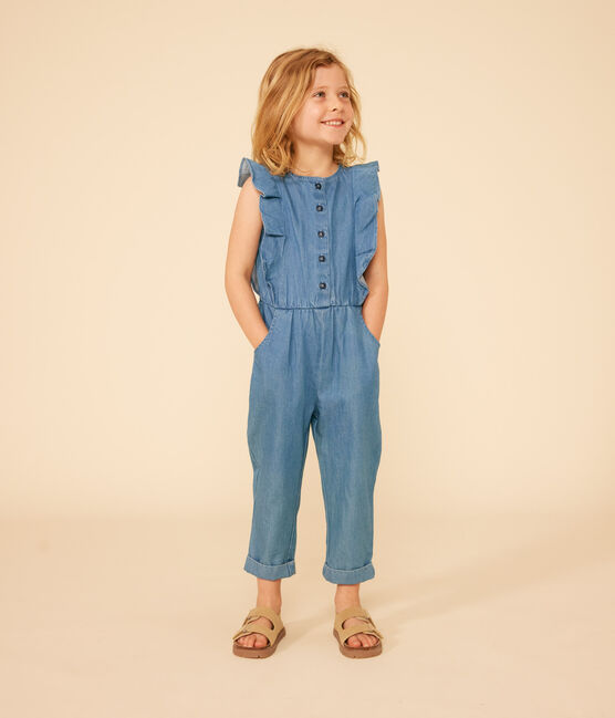 Combinaison enfant fille bleu DENIM CLAIR