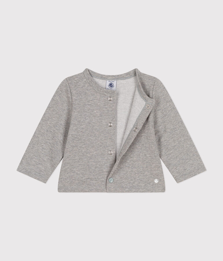 Cardigan en molleton b&eacute;b&eacute; gris
