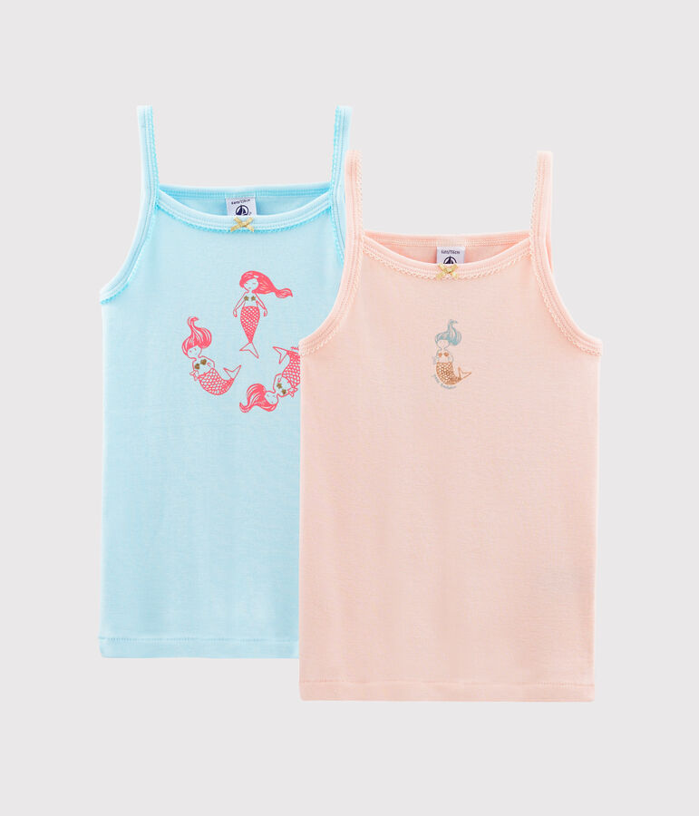 Duo de chemises &agrave; bretelles petite fille multicouleur