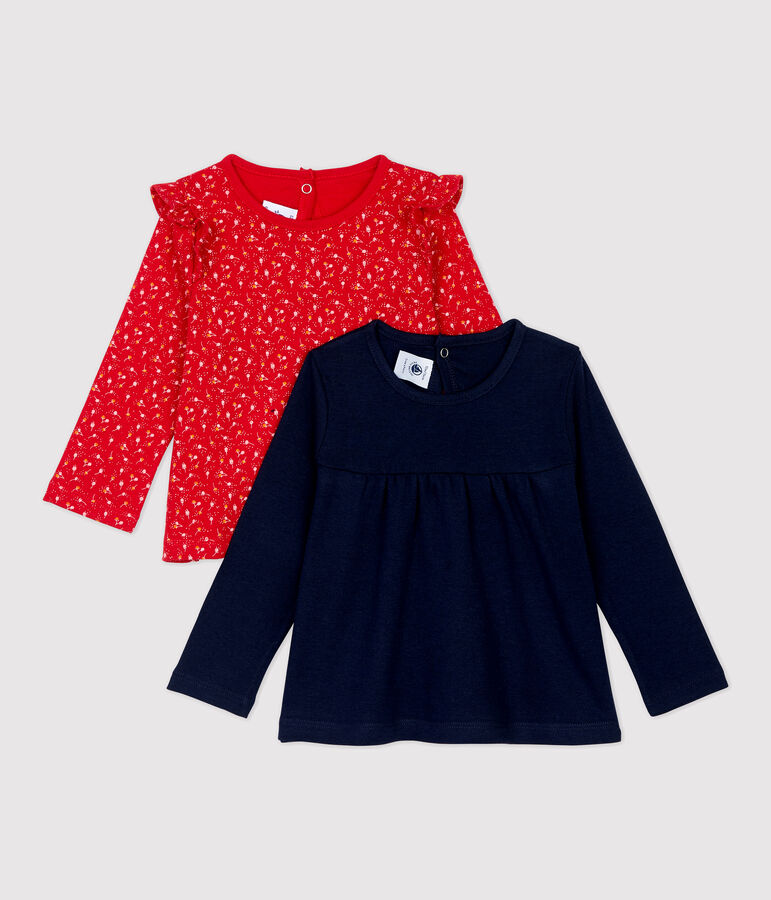 Lot 2 blouses en coton b&eacute;b&eacute;. variante 1