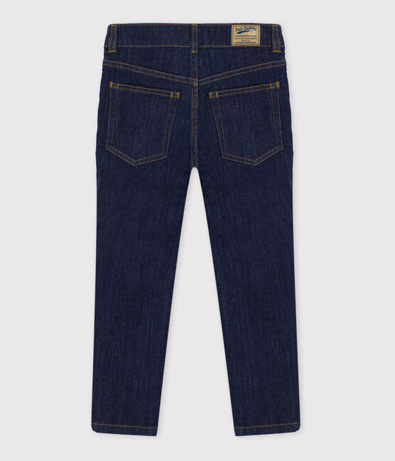 Pantalon droit en denim enfant garçon BLEU FONCE