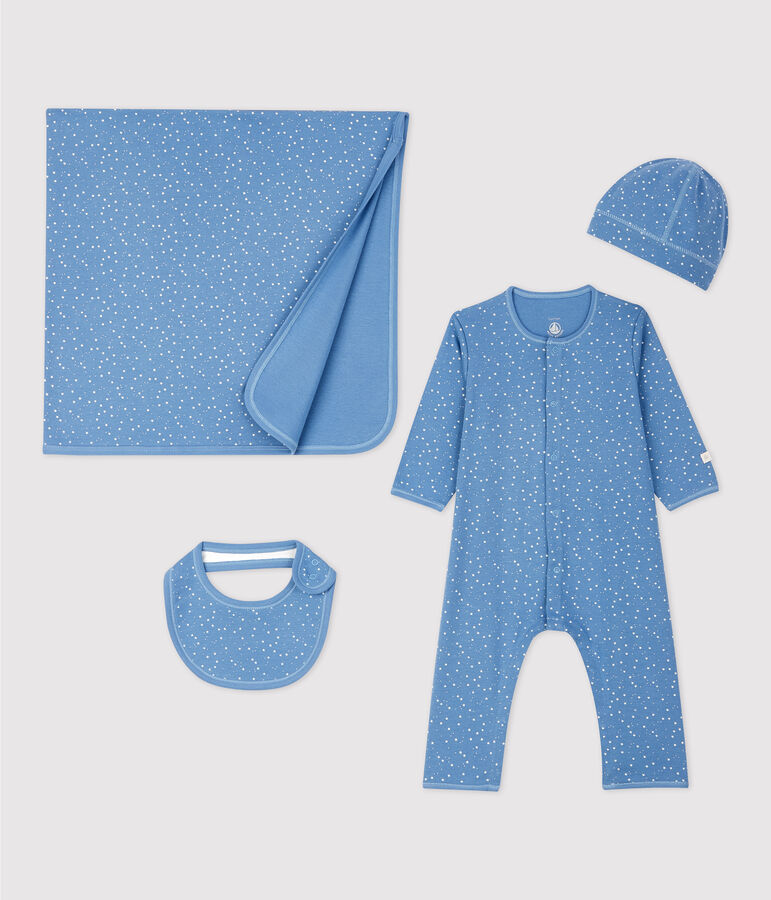 Coffret cadeau naissance petites &eacute;toiles b&eacute;b&eacute; en coton biologique multicouleur