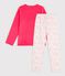 Pyjama  en velours rose/multicouleur