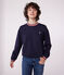 Sweatshirt femme en coton uni bleu SMOKING
