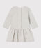 Robe manches longues bi-mati&egrave;re b&eacute;b&eacute; fille gris