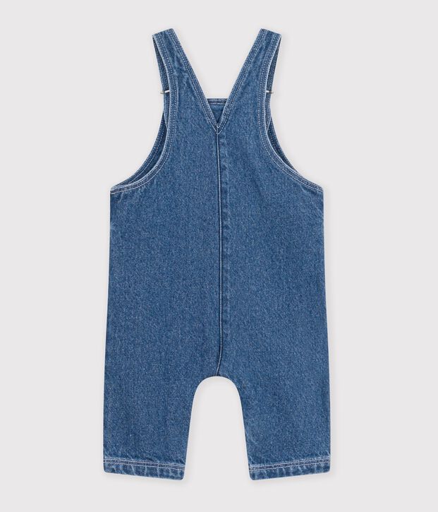 Salopette b&eacute;b&eacute; en jean jambes longues bleu