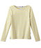 Marinière iconique pour femme gris POUSSIERE/jaune BLE
