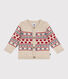 Cardigan en tricot contenant de la laine bébé