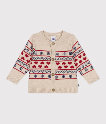 Cardigan en tricot contenant de la laine bébé