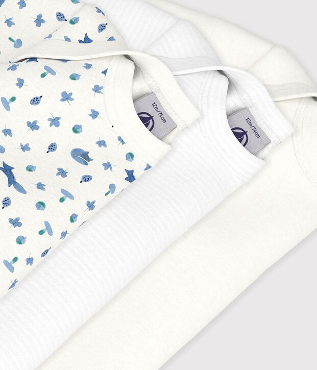 Lot de bodies manches longues en coton imprim&eacute; renard b&eacute;b&eacute; multicouleur