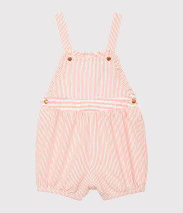 PETIT BATEAU - Salopette courte bébé fille rayée
