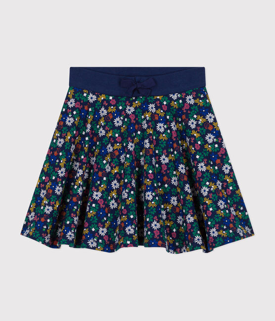 Jupe en coton enfant fille bleu MEDIEVAL/blanc MULTICO