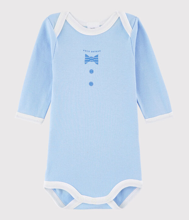 Body manches longues b&eacute;b&eacute; fille-gar&ccedil;on bleu