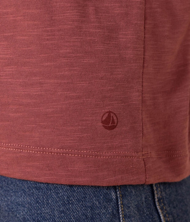 Tee-shirt col roul&eacute; LE DROIT en coton Femme marron