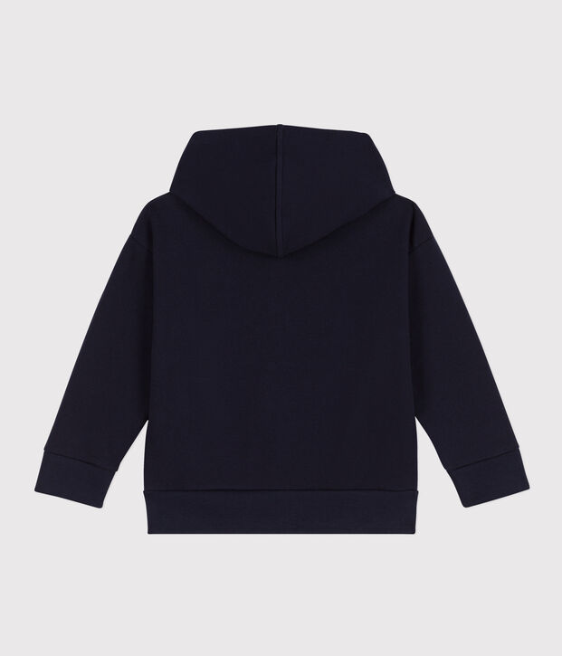 Sweatshirt zipp&eacute; &agrave; capuche enfant gar&ccedil;on bleu marine