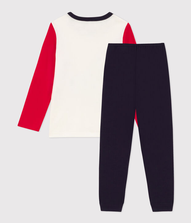 Pyjama Tour Eiffel en coton enfant bleu/multicouleur