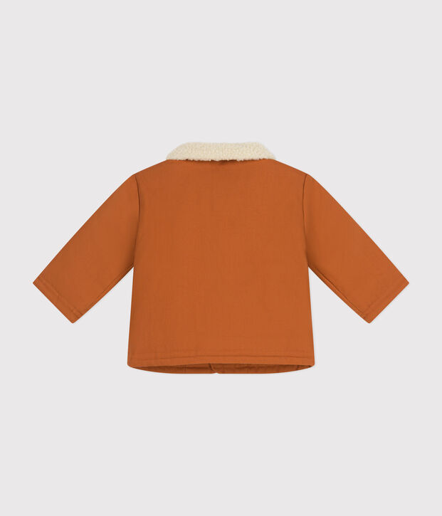 Veste courte doubl&eacute;e sherpa b&eacute;b&eacute; marron