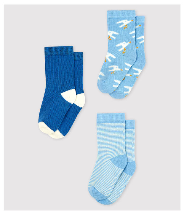 Petit Bateau Chaussettes Bébé Garçon - Lot De 2 Paires Jersey Coton Doux Rayées