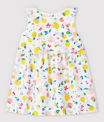 PETIT BATEAU - Robe manches courtes en popeline bébé fille