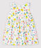 Robe manches courtes en popeline bébé fille blanc MARSHMALLOW/blanc MULTICO