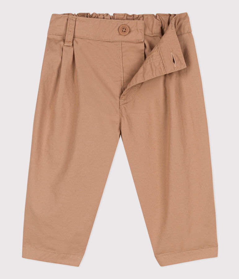 Pantalon b&eacute;b&eacute; en serge craquante beige VINTAGE