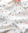 Pyjama imprimé lettres multicolores petit garçon en coton biologique blanc MARSHMALLOW/blanc MULTICO