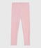 Legging enfant en laine et coton uni rose JOLI