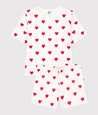 Pyjacourt c&oelig;ur en coton femme