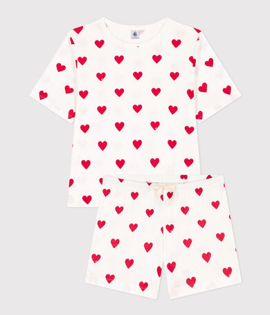 Pyjacourt c&oelig;ur en coton femme