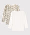 Lot de 2 t-shirts manches longues fleur petite fille en coton variante 2