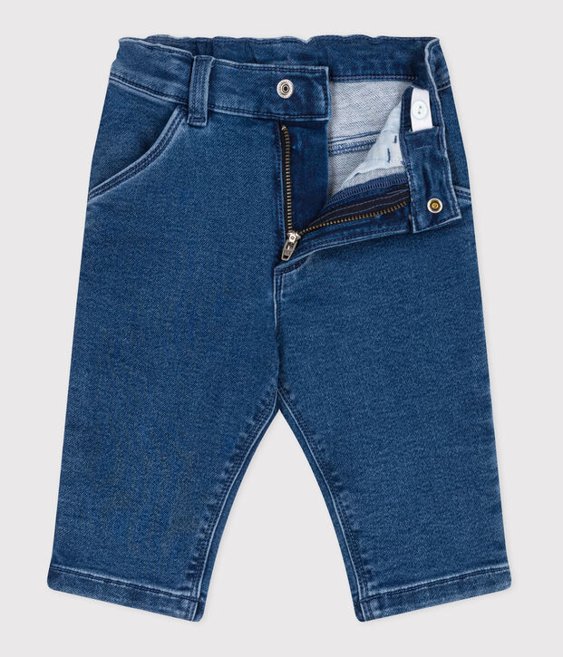 Pantalon b&eacute;b&eacute; en jean &eacute;lasthanne bleu