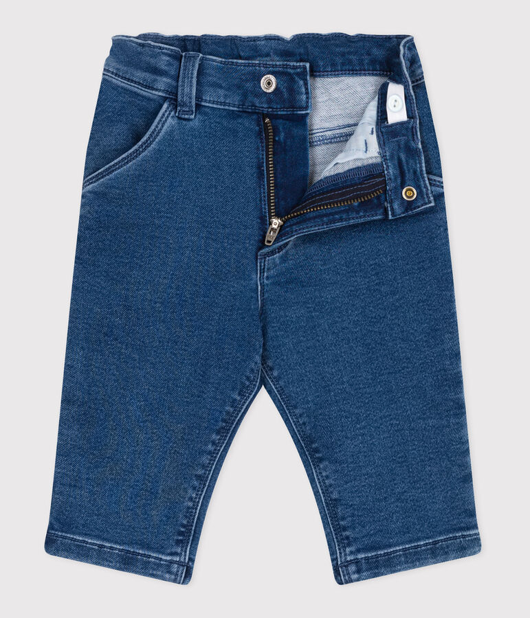 Pantalon b&eacute;b&eacute; en jean &eacute;lasthanne bleu BLEU DELAVE