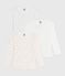 Lot de tee-shirts enfant en coton manches longues imprimé cœurs variante 1