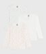 Lot de tee-shirts enfant en coton manches longues imprimé cœurs
