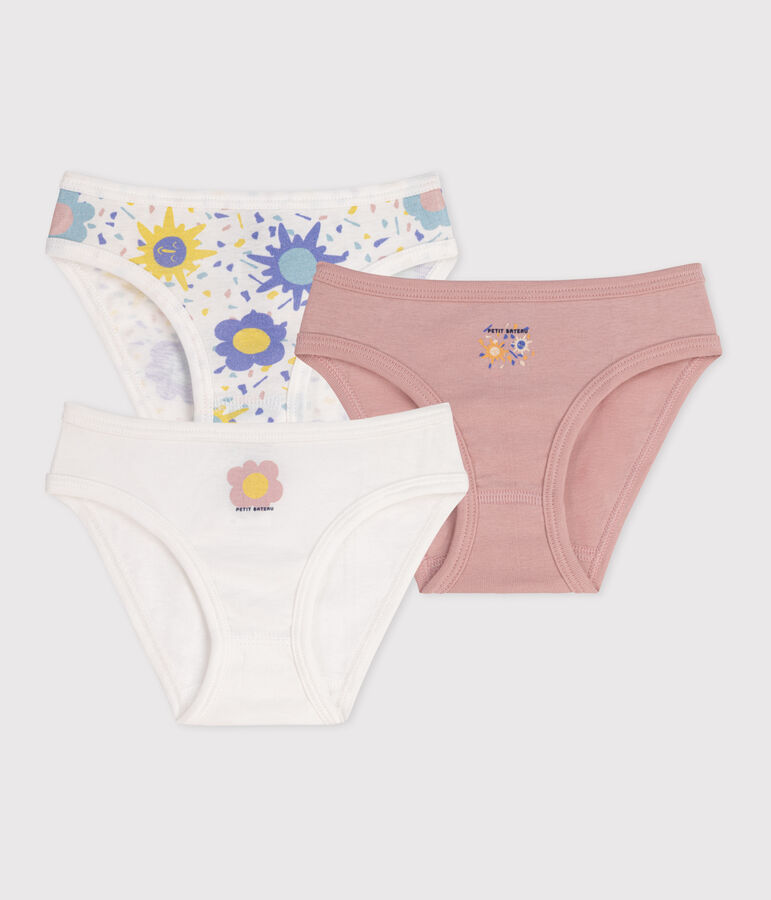 Lot de 3 culottes enfant en coton imprim&eacute; multicouleur