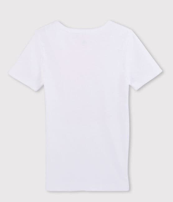 T-shirt manches courtes col V Homme blanc ECUME