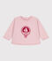 Sweatshirt bébé en coton motif Petit Bateau vintage rose JOLI