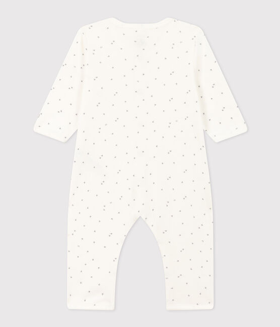 Pyjama bébé étoiles en coton sans pieds blanc MARSHMALLOW/blanc MISTIGRI