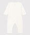 Pyjama bébé étoiles en coton sans pieds blanc MARSHMALLOW/blanc MISTIGRI