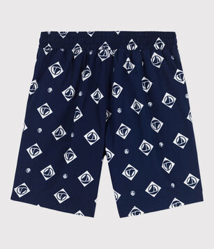 Maillot De Bain Garçon Petit Bateau Rayures Milleraies - Shorty Résistant Sel Et Chlore