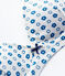 Soutien-gorge paddé imprimé fleur graphique fille en coton biologique et élasthanne blanc MARSHMALLOW/ MALLARD