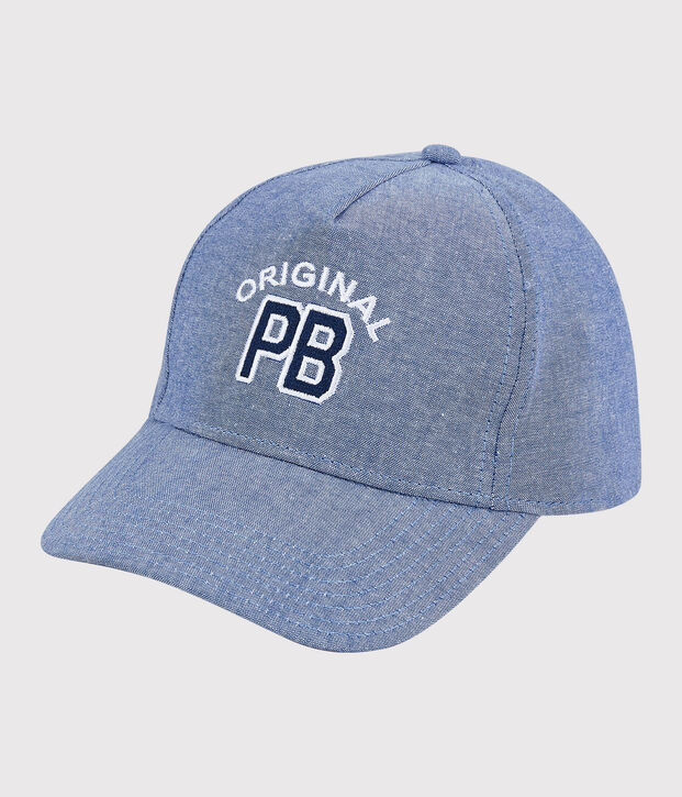 Casquette en chambray enfant gar&ccedil;on bleu