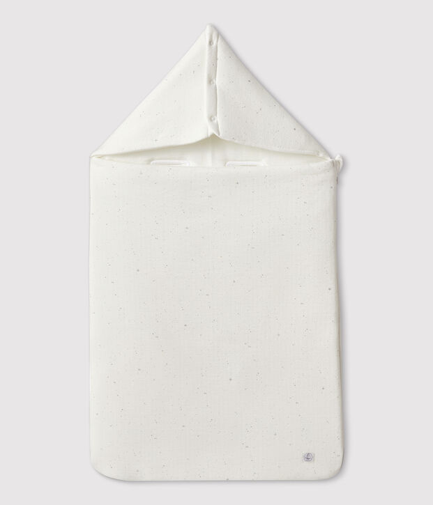 Nid d'ange blanc b&eacute;b&eacute; en tubique en coton biologique blanc