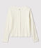 Cardigan en coton/lin uni Femme blanc MARSHMALLOW