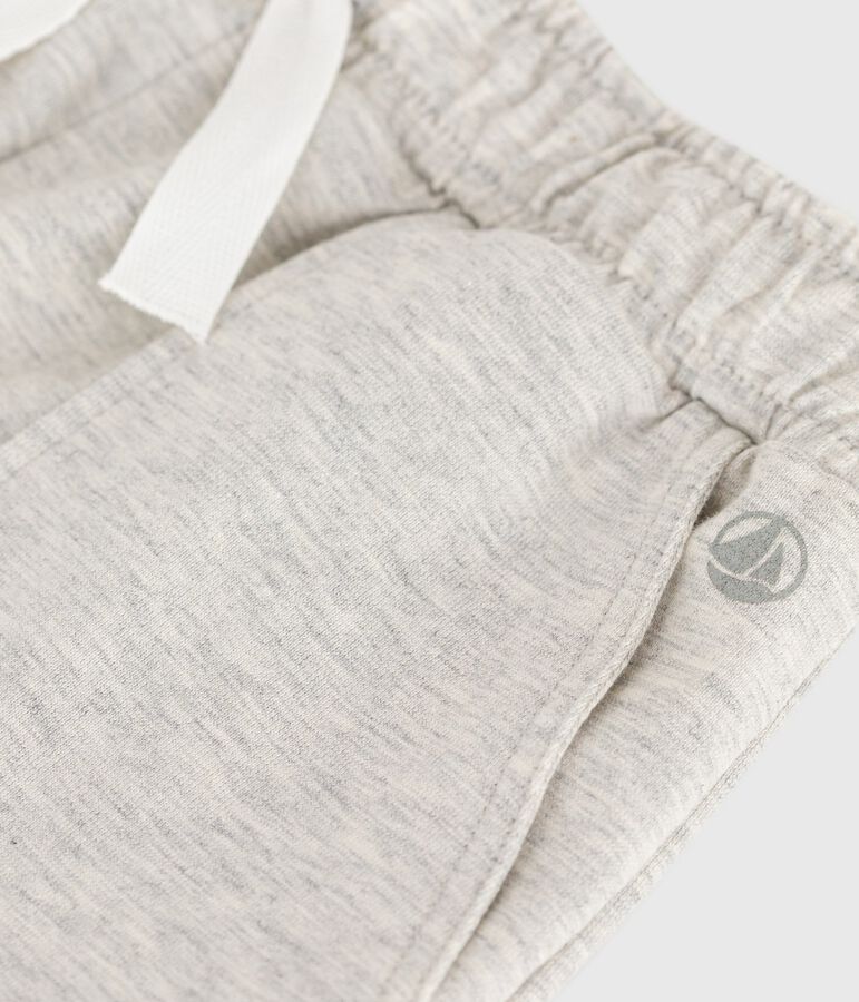 Bermuda short enfant en coton uni gris BELUGA CHINE