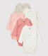 Lot de 5 bodies bébé en coton biologique