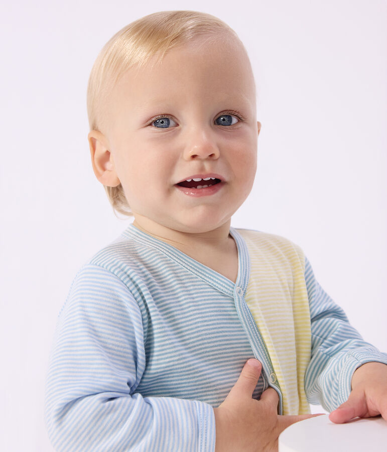 Pyjama b&eacute;b&eacute; en coton imprim&eacute; &agrave; rayures MIMI/ MARSHMALLOW