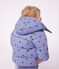 Doudoune b&eacute;b&eacute; en polyester imprim&eacute; animalier violet/multicouleur